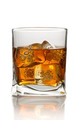 Glass of Whiskey and Ice