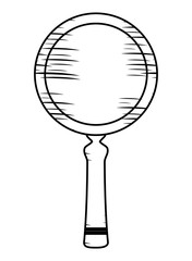 sketch of magnifying glass icon over white background, vector illustration