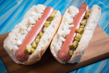 Classic american hot dog