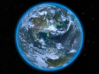 Bahamas at night on Earth