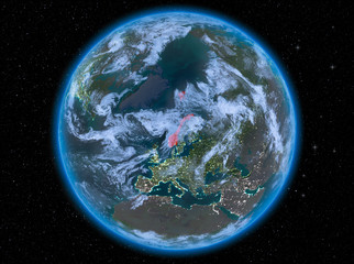 Norway at night on Earth