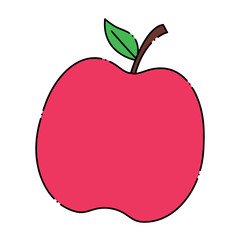 apple fruit icon over white background, colorful design. vector illustration