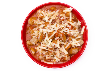 Whole Wheat Gnocchi and Tomato Sauce with Parmesean Cheese