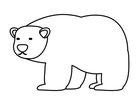 polar bear icon over white background, vector illustration