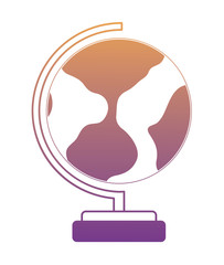Naklejka premium geography tool icon over white background, colorful design. vector illustration