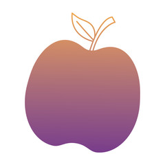 apple fruit icon over white background, colorful design. vector illustration