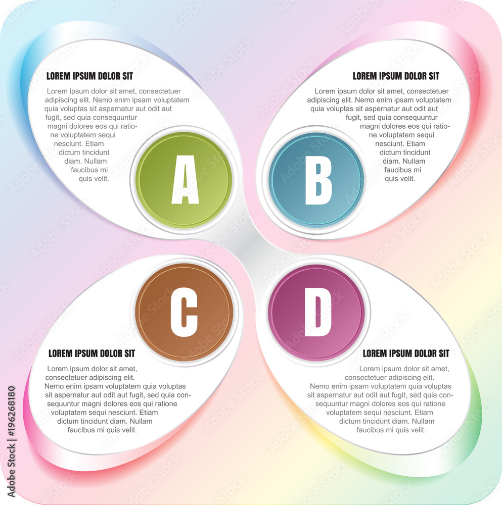 Poster Vector abstract spectrum background with ABCD steps
