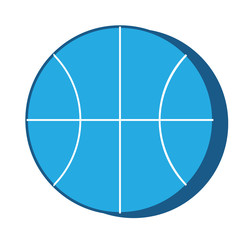basketball ball icon over white background, blue shading design. vector illustration