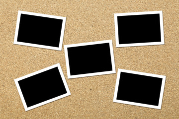 Blank photos on Corkboard