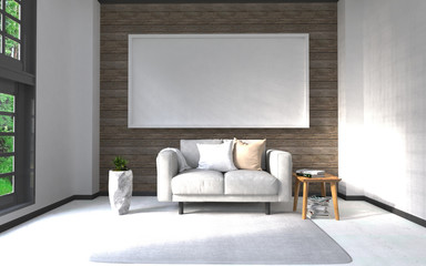 3d rendering interior background mock up