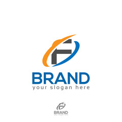 Letter F Swoosh Logo 