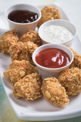 Deep fried chicken nuggets