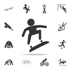 skateboarding Icon. Detailed set of athletes and accessories icons. Premium quality graphic design. One of the collection icons for websites, web design, mobile app