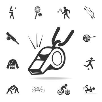 whistle icon. Detailed set of athletes and accessories icons. Premium quality graphic design. One of the collection icons for websites, web design, mobile app