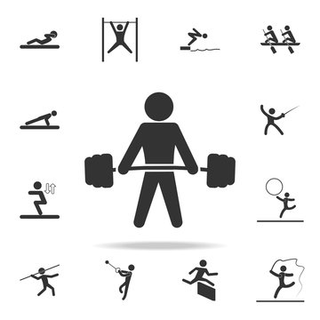 weightlifter Icon. Detailed set of athletes and accessories icons. Premium quality graphic design. One of the collection icons for websites, web design, mobile app