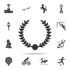 laurel wreath icon. Detailed set of athletes and accessories icons. Premium quality graphic design. One of the collection icons for websites, web design, mobile app