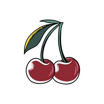 Illustration of cherries isolated