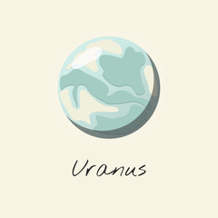 Illustration of solar system planet uranus