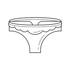String pantie vector line icon isolated on white background. Female underwear - string pantie line icon for infographic, website or app.