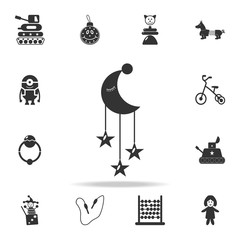 Children's diapers, a toy over the crib icon. Detailed set of baby toys icons. Premium quality graphic design. One of the collection icons for websites, web design, mobile app