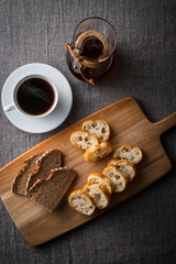 コーヒーとフランスパン
