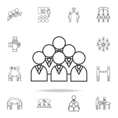 business people line icon. Detailed set of team work outline icons. Premium quality graphic design icon. One of the collection icons for websites, web design, mobile app