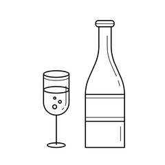 Celebration vector line icon isolated on white background