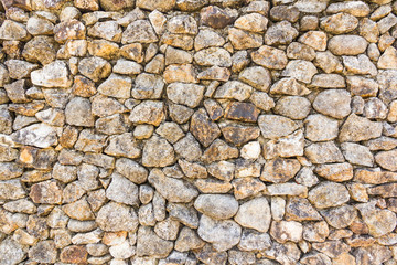 Background wall made of stone.pattern gray color of modern style design decorative uneven cracked real stone wall surface with cement