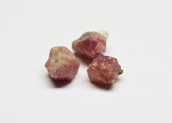 Raspberry Garnet rough gemstones