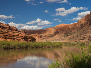 Fototapeta na wymiar Colorado river near road 128, Utah