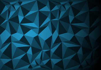 Abstract blue polygon pattern background texture vector illustration.