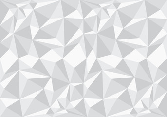 Fototapeta premium Abstract white polygon pattern background texture vector illustration.