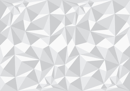 Abstract white polygon pattern background texture vector illustration. © patthana