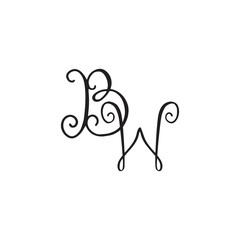 Handwritten monogram icon