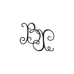 Handwritten monogram icon