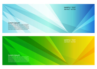 Blue and green color geometric abstract background with copy space, Vector illustration for banner of your business