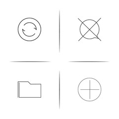 Web And Text simple linear icon set.Simple outline icons