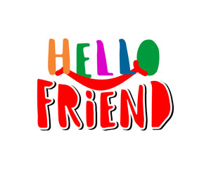 hello friend typography typographic creative writing text image 1