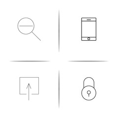 Web And Text simple linear icon set.Simple outline icons