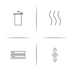 Signs And Symbols simple linear icon set.Simple outline icons