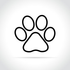 paw print icon on white background