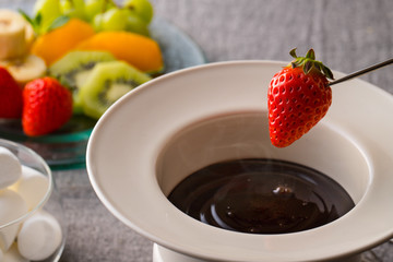 チョコフォンデュ