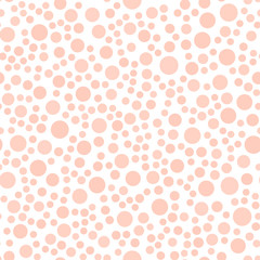 Geometric seamless pattern of circles. Different circles on a white background. Vector illustration