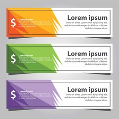 Set of banner templates. Business banner template