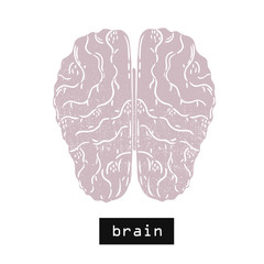 Vector hand drawn illustration. Brain. Idea for poster, postcard, design.