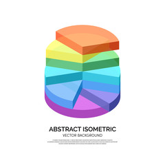 Abstract colorful geometric isometric background