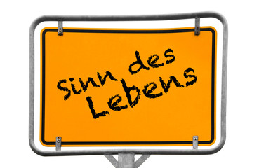 Sinn des Lebens Wegweiser