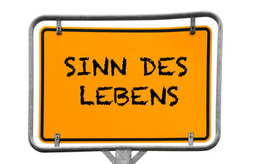 Sinn des Lebens Wegweiser