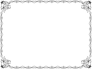 Hand drawn pattern with floral elements