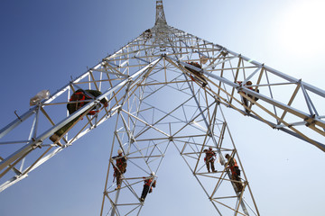 The workers of the pylon